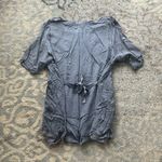 Vintage Scenes for Teens Button Down Embroidered Denim Top Blue XL Photo 4