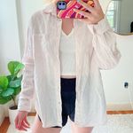 Super Light Pink Linen Button Down Shirt Size L Photo 0