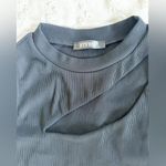 Amazon Cutout High Neck Crop Ribbed Tank Black Size Large Cropped Basics Photo 0