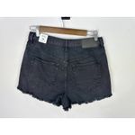 PacSun Denim Shorts 28 Black Vintage High Rise Distressed Raw Hem Y2K Grunge Photo 1