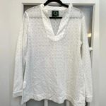 C. Wonder | White Eyelet Swim Cover Up Top Size Medium M Photo 6