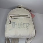 Juicy Couture New Velvet Mini Gray Rhinestone Logo Angel Backpack Heart Puff Tag Photo 1