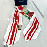 Gucci Floral Neck Bow Scarf Photo 2