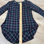 Lucky Brand  Women’s Plaid V-neck Button Down Shirt Size Small Photo 9