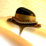 Blue and silver tone cocktail ring Photo 6