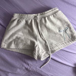 Light grey bow sweatshorts Gray Size XS Photo 0