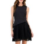 Sam Edelman NWT  Sleeveless Black Pleated Asymmetrical Mini Dress Cocktail Sz 6 Photo 1