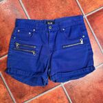Izzue Zipper Detail Denim Shorts Size 29 Blue Photo 0