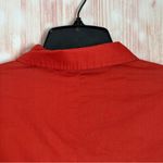 Everlane Orange Woven PJ Button Front Top Photo 7