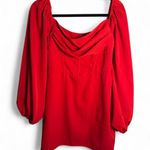 Princess Polly  size 6 red body con dress with a corset and balloon sleeves Photo 1