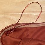 TCEC Faux Leather Dark Orange Brown Tube Top Photo 2