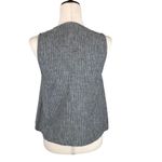 Marine layer  Tory gray pinstripe V-neck linen blend tank top S Photo 7