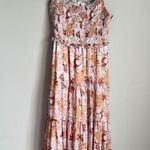 ASTR  Floral Smocked Tiered Midi dress Photo 1