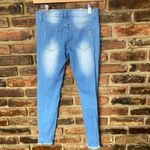 Vip Jeans VIP Faded Light Wash Blue Distressed Denim Skinny Jeans Women's Size 0 Photo 4