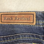 Rock Revival  Women Jessica Skinny Jeans Rhinestones Logo Size 28 x 30 Photo 5