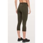 Lululemon In Movement Crop *Everlux 19" Dark Olive Photo 1