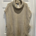 Fore Womens Beige Knit‎ Sleeveless Comfy Turtleneck Sweater Vest L Large NWT Photo 0