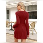 NEW Maisolly Dress Cable Knit Pullover Long Sleeve Sweater Dress M Red Size M Photo 1