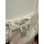 Anthropologie Allison New York Embroidered Eyelet Midi Dress White Blue XS Photo 5