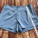 SheIn Women’s Flat Front Mini Tight Shorts Dusty Blue Size Medium Photo 2