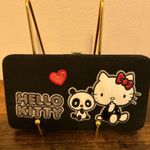 A Vintage Rare HTF Sanrio 2011 Hello Kitty Metal Clasp Rectangular Panda Wallet Red Photo 0
