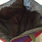 Colorful Embroidered Large Rainbow People Zipper Tote Bag Unbranded NEW Red Photo 6