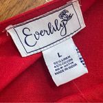 Everlily Red Linen midi jumpsuit romper sleeveless v Photo 8