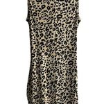 Leopard Print Sleeveless Dress Black Size XL Photo 0