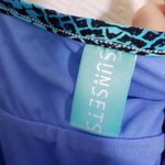 New Sunsets Size 34DD Blue Snakeskin Print One Piece Ruffle Swimsuit Photo 7