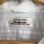 Shuttle Notes Womens Button Up Shirt White Textured Vertical Stripes Large (est) Photo 3
