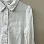 Cynthia Rowley White Linen Blend Button-Up Long Sleeve Dress Sz S Photo 5