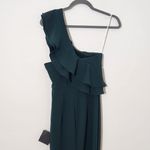 Lulus Green Ruffled One-Shoulder Maxi Dress NWT Size XS Wedding Guest Dress Photo 5