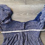 Free People  Britnee  Floral Cropped Peplum Smocked Puff Sleeve Top Large Photo 8