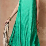 Banana Republic  Size M Radiant One Shoulder Dress Kelly Green Accordion‎ Pleat Photo 0