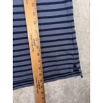 LL Bean Womens Rugby Sweatshirt Small Stripe Pullover Mock neck 1/4 Blue Photo 8