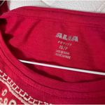 Alia Boho Vintage Red Short Sleeve Top with White Embroidery &golden rhinestones Size undefined Photo 2