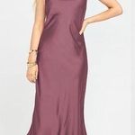 Show Me Your Mumu  Verona Cowl Dress Dusty Plum Luxe Satin Photo 0