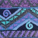 Sigrid Olsen Vintage 80s/90s  Abstract Coogi Style Mockneck Pullover Knit Sweater Photo 2