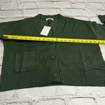 Calvin Klein NWT  Jeans Women's Cutout V Neck Cardigan Green Size  S/P. Photo 7