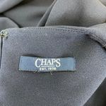 CHAPS  Sleeveless Navy Blue Pencil Dress Gold Accents Photo 2