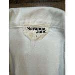 White Fawn ✨ Savannah Jane White Denim Fringe Jacket - Size L - Western Boho Festival Chic Photo 1