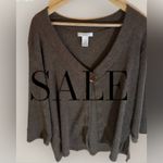 Rafael Woman Abstract Seersucker Ribbed open cardigan size 1X brown Photo 1