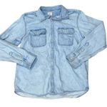 Old Navy light wash denim shacket Photo 0