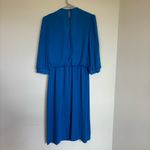 Lady‎ Carol vintage long sleeve dress blue lace trim Size M Photo 9