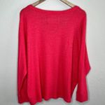 Anthropologie by Womens V-Neck Coral Pink Waffle Knit long sleeve Sweater XL Photo 9