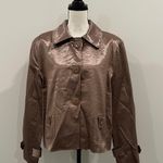 Christine Alexander Crystal Satin Jacket Brown Size XL Photo 0