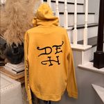 Ed Hardy  Fire Tiger Golden Yellow Hoodie Size Large Photo 5
