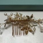 Gold/White Pearl Hair Clip Photo 4