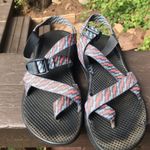 Chacos  Strappy Red Blue Sandals Women’s Size 9 Photo 2