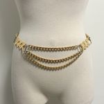 Paloma Picasso Vintage Gold Tone Multi Strand Chain XXX Lobster Clasp Belt Photo 0